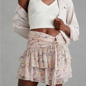 Anthropologie Ruched Mini Skirt Size XL New With Tags